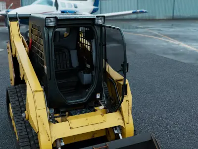 Skid Steer Tracked Low-poly 3D model