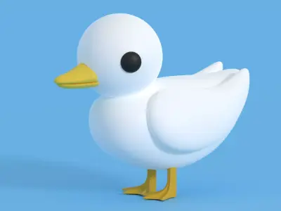 Cartoon Duck 3D model buy