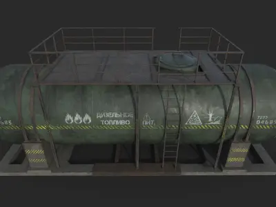 Fuel Tank Diesel Low-poly 3D model