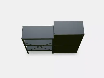 BROR Shelving unit with cabinets Low-poly 3D model