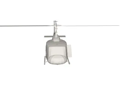 Military Helicopter concept Low-poly 3D model get