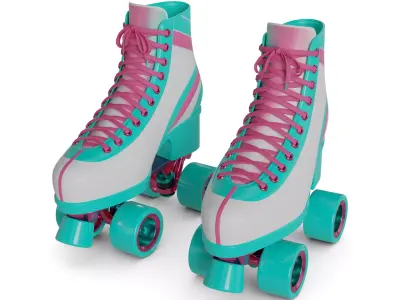 Quad Roller Skate 3D model buy