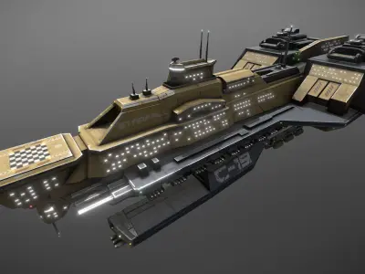 Space Force 1 Carrier Low-poly 3D model
