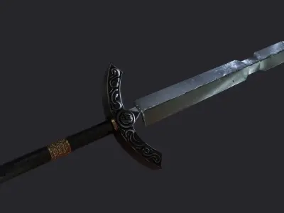 Fantasy Stylish Weapon- Dan Sword Low-poly 3D model