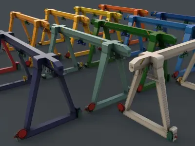 PBR Gantry Cranes and Cargo Containers - Mega Pack
