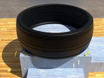 ORTAS TIRE NO 18 GAME READY Low-poly 3D model