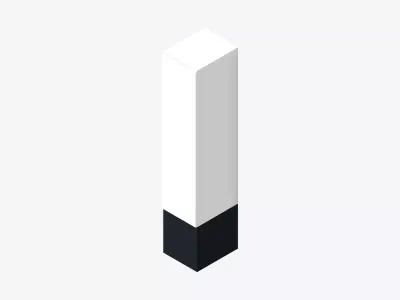 Locker - Laminate - High Base - Tall - 1 Door Low-poly 3D model