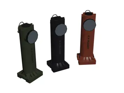 Right Angle Flashlight Low-poly 3D model