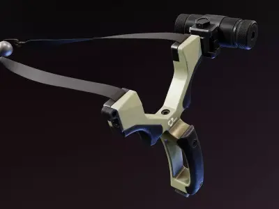 Tactical Slingshot Low-poly 3D model