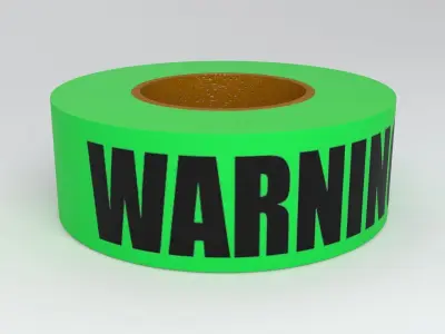 WARNING Tape Green 3D model