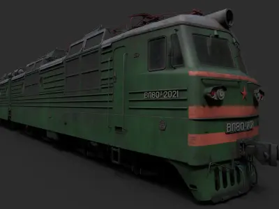 Soviet Electric Locomotive VL80T - 2021 Low-poly 3D model