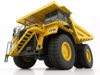 Ultra Scale Mining Haul Truck Low-poly 3D model