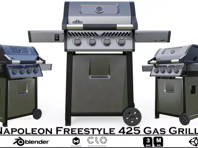 Napoleon Freestyle 425 Gas Grill Low-poly 3D model