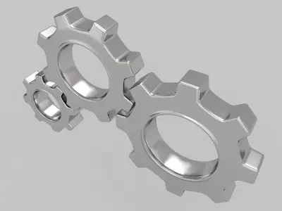 Mechanical gear wheels 3d model   3D model