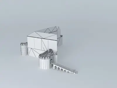 Castle of Siklos - North-West Part Free 3D model