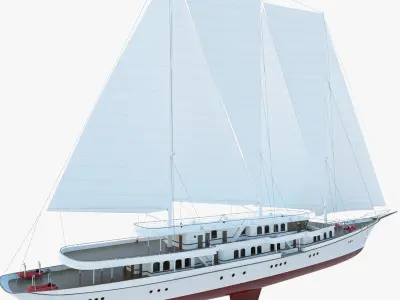 Sailboat yacht 3D model