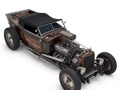 Gothic Coffin  Rod 3D Model Low-poly 3D model