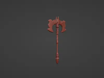 Stylized Axe for 3D Print  3D print model