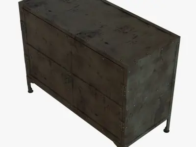 Restoration Hardware INDUSTRIAL TOOL CHEST SMALL SIDEBOARD 3D model