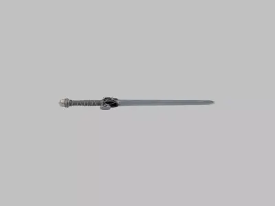 Sanctum Oathblade Rare Dark Fantasy Sword Low-poly 3D model