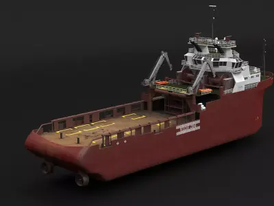 Anchor Handling Tug Supply Vessel 3D model
