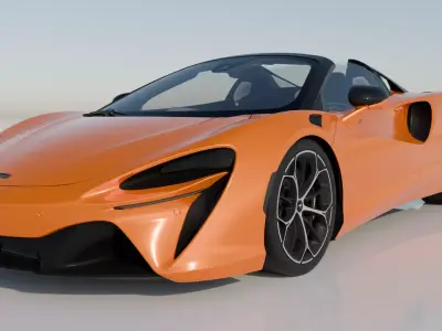McLaren Artura Spider 2024 High Detail Game Ready Cinematic Low-poly 3D model