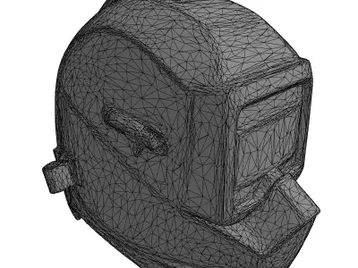 Professional AutoDarkening Welding Helmet Low-poly 3D model