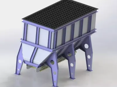 BUNKER FOR 7 CUBIC METERS FEEDING 3D model
