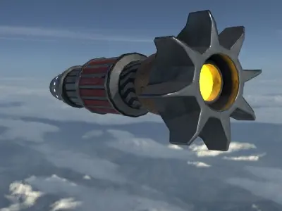 Scifi rocket Free Free low-poly 3D model