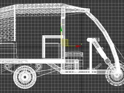 3D Model of Electric Three Wheeler Vehicle  3D model