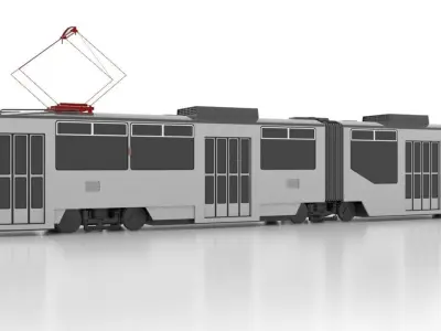 Tatra KT8D5R-N2 Low Low-poly 3D model