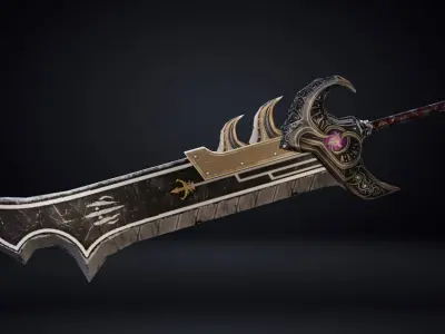 Futuristic Sword Low-poly 3D model purchase