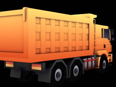 Low poly Dump Truck Low-poly 3D model
