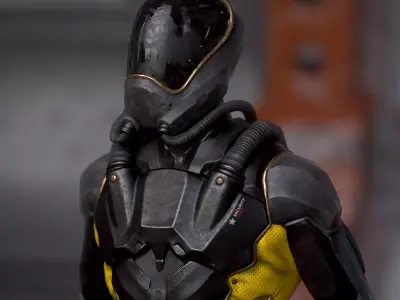 Cyber Man Low-poly 3D model
