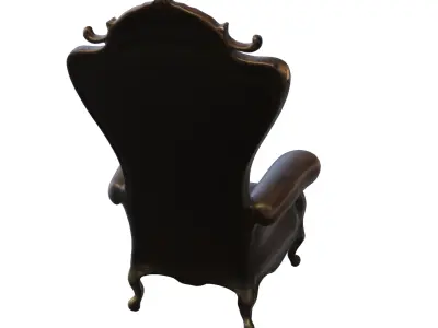 Skull Throne Armchair Dark Gothic Low-poly 3D model