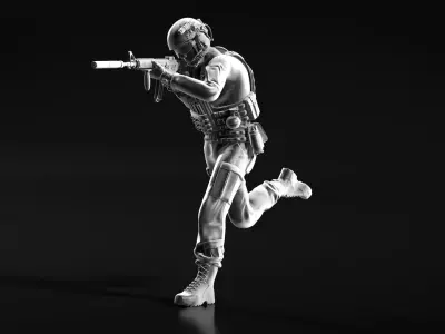 US Soldier Set 05 Free 3D print model