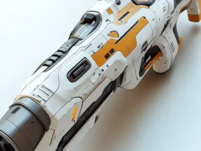 Plasma Rifle - Futuristic 3D Model for Sci-Fi Games 3D model