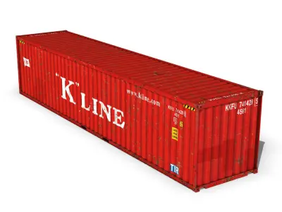 40ft Shipping Container - K Line 3D model