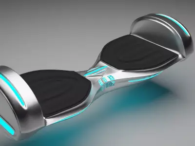 Futuristic Hoverboard 3D Model  PBR Textures Game Ready Low-poly 3D model