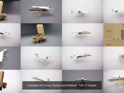 Leonidas Anti Drone System and Shahed - 136 3D Model Pack