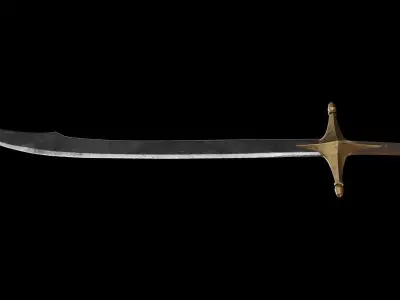 Curve Sword Scimitar from Elden Ring 3D model