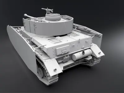 Panzer 4 Scale model 3D print model