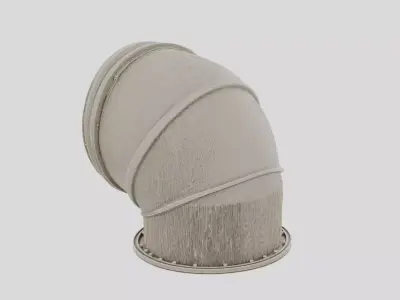 Industrial Factory Ventilation Duct Elbow for 3D print 3D model