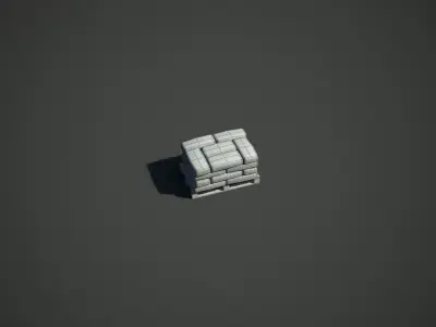 Cement Material Stack Low-poly 3D model