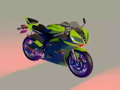 Heavy Bike Low-poly 3D model purchase