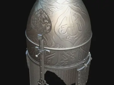 Islamic Helmet Fatih Sultan Mehmet Migfer Low-poly 3D model