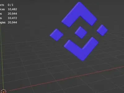 BNB Logo Animation Low-poly 3D model