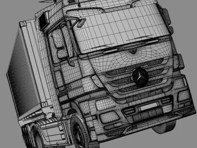 Mercedes Actros MP4 Semitruck 3D model