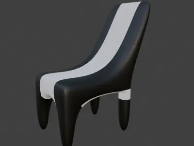 Plastic chair 3d model using blender 3D model