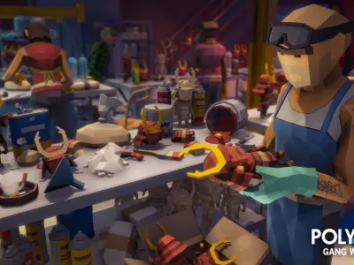 POLYGON - Gang Warfare Low-poly 3D model
